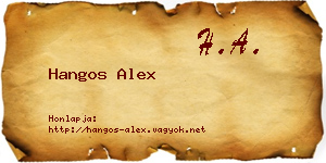 Hangos Alex névjegykártya